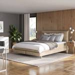 Boxspring Avellino I Velours Vaia: Beige - 140 x 200cm - H2 zacht