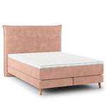 Letto boxspring Avellino I Velluto Vaia: rose - 140 x 200cm - H2