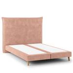 Letto boxspring Avellino I Velluto Vaia: rose - 140 x 200cm - H2