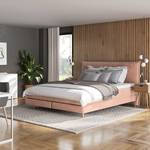 Letto boxspring Avellino I Velluto Vaia: rose - 180 x 200cm - H2