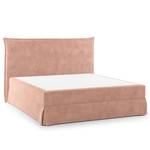 Boxspringbett AVELLINO mit Husse Samt Vaia: Rosa - 180 x 200cm - H2