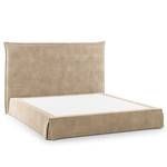 Boxspringbett AVELLINO mit Husse Samt Vaia: Beige - 160 x 200cm - H2