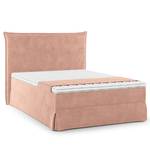 Boxspringbett AVELLINO mit Husse Samt Vaia: Rosa - 140 x 200cm - H2