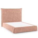 Boxspringbett AVELLINO mit Husse Samt Vaia: Rosa - 140 x 200cm - H2