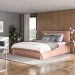 Boxspringbett AVELLINO mit Husse Samt Vaia: Rosa - 180 x 200cm - H3