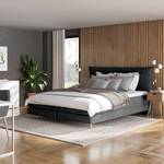 Letto boxspring Avellino I Velluto Vaia: grigio scuro - 180 x 200cm - H3