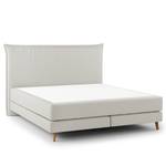 Boxspring Avellino I Microvezel Orela: Platinakleurig - 180 x 200cm - H3 medium