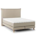 Lit boxspring Avellino I Microfibre Orela: Beige - 140 x 200cm - D2 souple