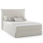 Letto boxspring Avellino II Microfibra Orela: platino - 140 x 200cm - H3