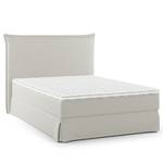 Boxspringbett AVELLINO mit Husse Microfaser Orela: Platin - 140 x 200cm - H3