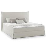 Lit boxspring Avellino II Microfibre Orela: Platine - 160 x 200cm - D2 souple