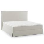 Lit boxspring Avellino II Microfibre Orela: Platine - 160 x 200cm - D2 souple