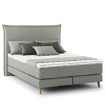 Lit boxspring Avellino I Microfibre Orela: Gris - 140 x 200cm - D2 souple