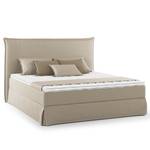 Boxspringbett AVELLINO mit Husse Microfaser Orela: Beige - 160 x 200cm - H3