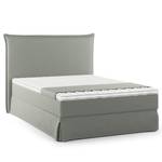 Lit boxspring Avellino II Microfibre Orela: Gris - 140 x 200cm - D2 souple