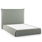 Lit boxspring Avellino II Microfibre Orela: Gris - 140 x 200cm - D2 souple