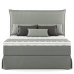 Lit boxspring Avellino II Microfibre Orela: Gris - 140 x 200cm - D2 souple