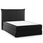 Lit boxspring Avellino II Microfibre Orela: Noir - 140 x 200cm - D2 souple