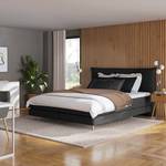 Lit boxspring Avellino I Microfibre Orela: Noir - 180 x 200cm - D3 medium