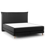 Boxspringbett AVELLINO Klassisch Microfaser Orela: Schwarz - 180 x 200cm - H2