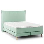 Lit boxspring Avellino I Microfibre Orela: Menthe - 140 x 200cm - D2 souple