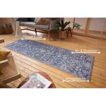 In- & outdoor vloerkleed Alexandria polypropeen - blauw/wit - 80 x 200 cm