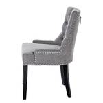 Chaise Avesta Tissu / Chêne massif - Gris minéral - Gris minéral