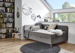 Letto imbottito Cabana Tessuto Fayna: grigio chiaro - Larghezza: 105 cm