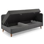 Gestoffeerd bed Cabana Corduroy Poppy: Grijs - Breedte: 135 cm