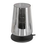 Tafellamp Ancilla Hoogte 24 cm ijzer / rookglas - zwart - 1 lichtbron - Zwart