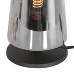 Tafellamp Ancilla Hoogte 24 cm ijzer / rookglas - zwart - 1 lichtbron - Zwart