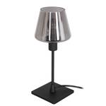 Lampe Ancilla hauteur 33 cm Fer / Verre dépoli - Noir - 1 ampoule - Noir