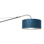 Wandlamp Prestige Chic B ijzer / polyester - turquoise / zwart - 1 lichtbron - Turquoise/Zwart