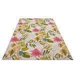 In-/Outdoor Teppich Flowers & Leaves Polyester/Polypropylen - Weiß / Mehrfarbig - 160 x 235 cm