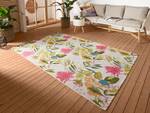 Tapis int. / ext. Flowers & Leaves Polyester / Polypropylène - Blanc / Multicolore - 120 x 180 cm