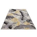 Tapis intérieur / extérieur Gold Leaves Polyester / Polypropylène - Gris / Blanc - 120 x 180 cm