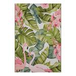 In-& outdoorvloerkleed Tropical Flamingo polyester/polypropeen - groen/roze - 160 x 235 cm