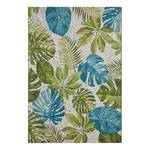 In-& outdoorvloerkleed Tropical Leaves polyester/polypropeen - Groen/blauw - 160 x 235 cm
