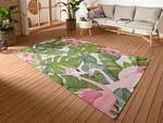Tapis int. / ext. Tropical Flamingo Polyester / Polypropylène - Vert / Rose - 80 x 165 cm