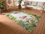 Tapis int. / ext. Tropical Birds Polyester / Polypropylène - Vert / Blanc - 80 x 165 cm