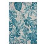 Tapis int. / ext. Tropical Leaves Polyester / Polypropylène - Bleu / Blanc - 160 x 235 cm