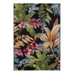 In-/Outdoor Teppich Tropical Flowers Polyester/Polypropylen - Schwarz / Grün - 120 x 180 cm