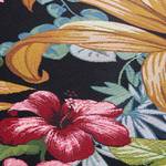 In-/Outdoor Teppich Tropical Flowers Polyester/Polypropylen - Schwarz / Grün - 80 x 165 cm