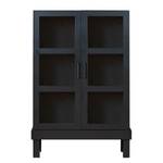 Credenza con vetrina Branxton Pino massello - Nero - Nero