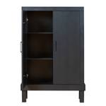 Highboard Branxton massief grenenhout - zwart - Zwart