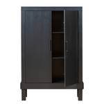 Highboard Branxton massief grenenhout - zwart - Zwart