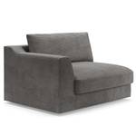 1,5-Sitzer Sofa Dixwell Cordstoff Lizza: Grau - Armlehne davorstehend links