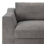 1,5-Sitzer Sofa Dixwell Cordstoff Lizza: Grau - Armlehne davorstehend links