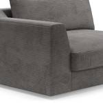 1,5-Sitzer Sofa Dixwell Cordstoff Lizza: Grau - Armlehne davorstehend links