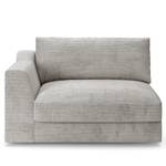 1,5-Sitzer Sofa Dixwell Cordstoff Lizza: Hellgrau - Armlehne davorstehend links